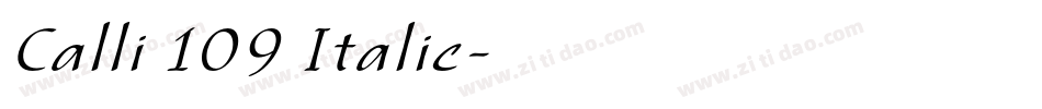 Calli 109 Italic字体转换